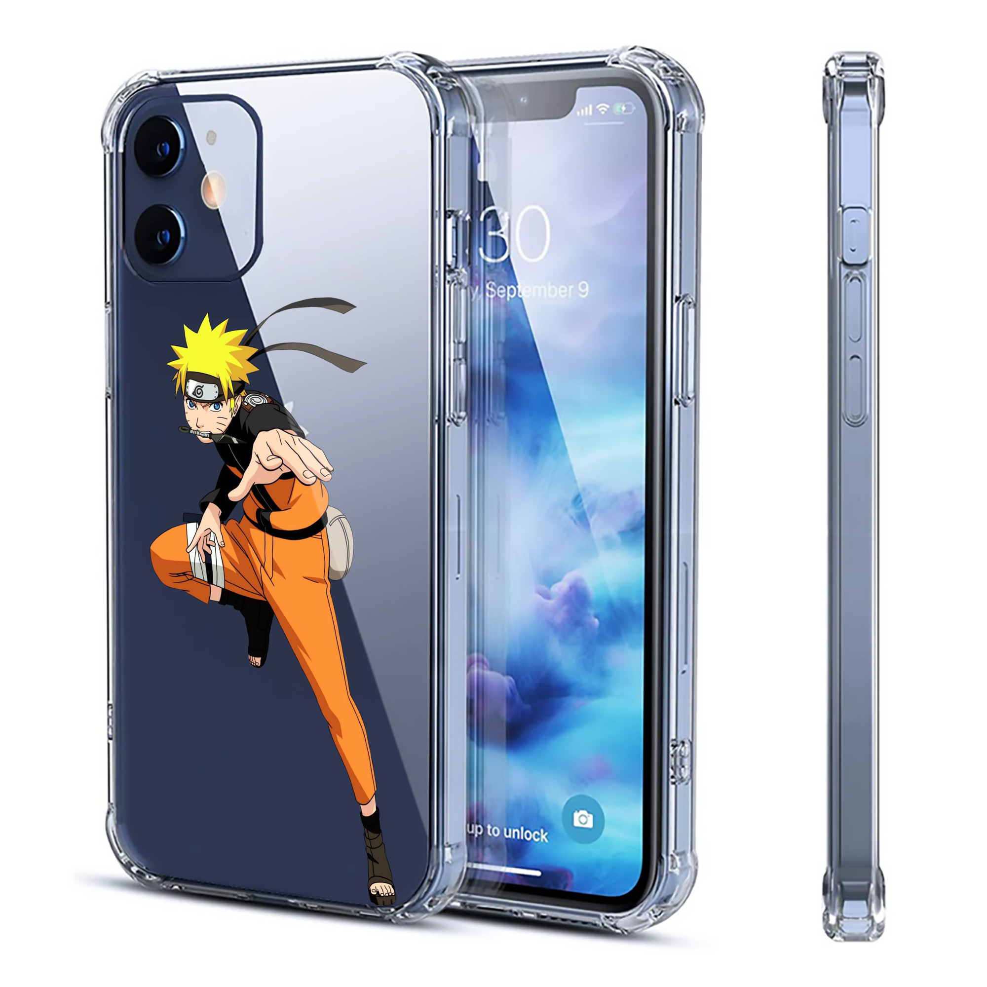 （画像用） NARUTO -ナルト- うずまき ナルト Uzumaki Naruto 【iPhone 12シリーズ対応】透明スマホケース（クリアソフトケース）